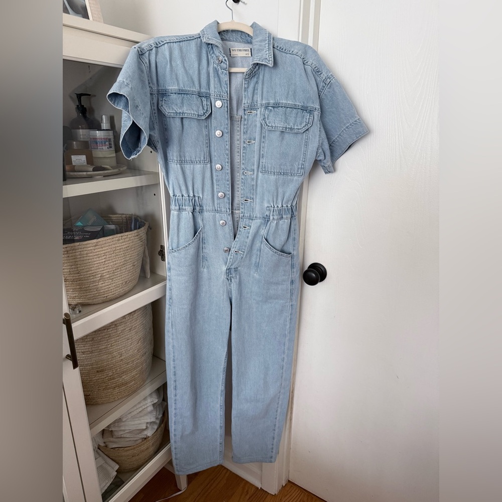 CLEAR OUT SALE free people denim jumpsuit